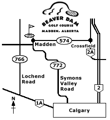 Directions to Beaver Dam Golf Course - Madden Alberta